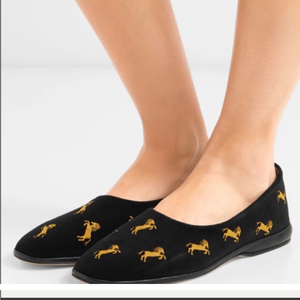 Chloe Metallic Horse Ballerina Flats